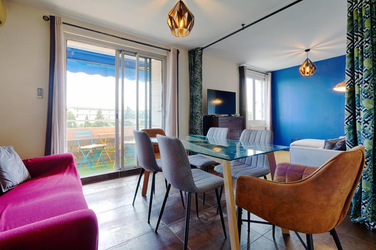 006 - Le Corum Appartement 2 Chambres, Parking, Wifi, Clim, Centre มงต์เปอลิเยร์ ภายนอก รูปภาพ